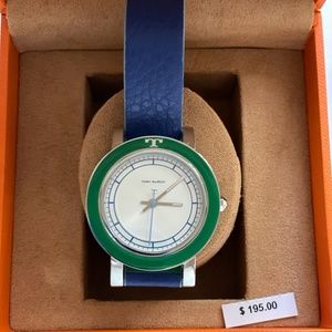 Tory Burch Ellsworth Watch, 36mm, Blue, One Size
